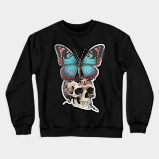 Butterfly skull art Crewneck Sweatshirt